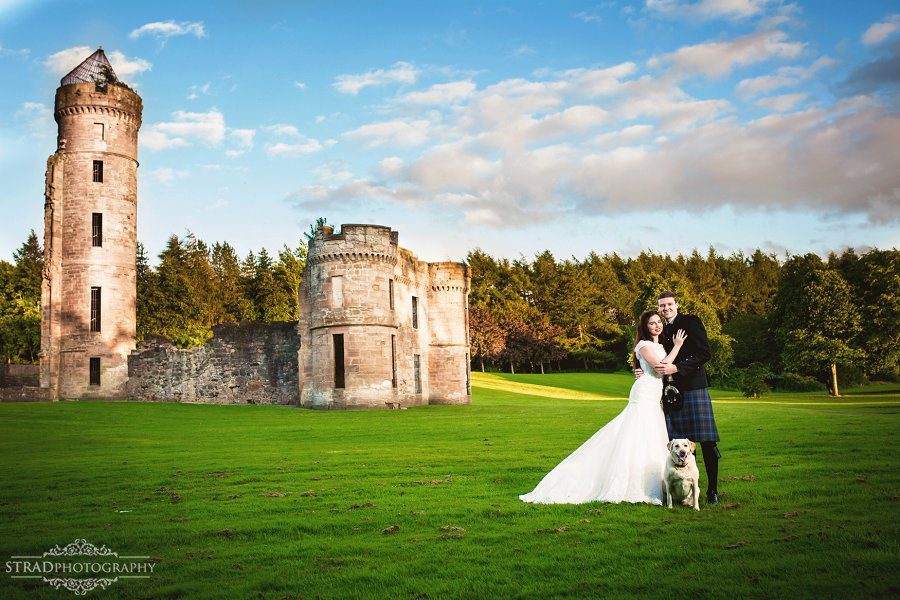 Ayrshire wedding photography, Scotland, wedding, bride, groom. Eglinton Country park, Eglinton Castle, alternative location, wedding portraits, wedding photogaphy, scottish wedding