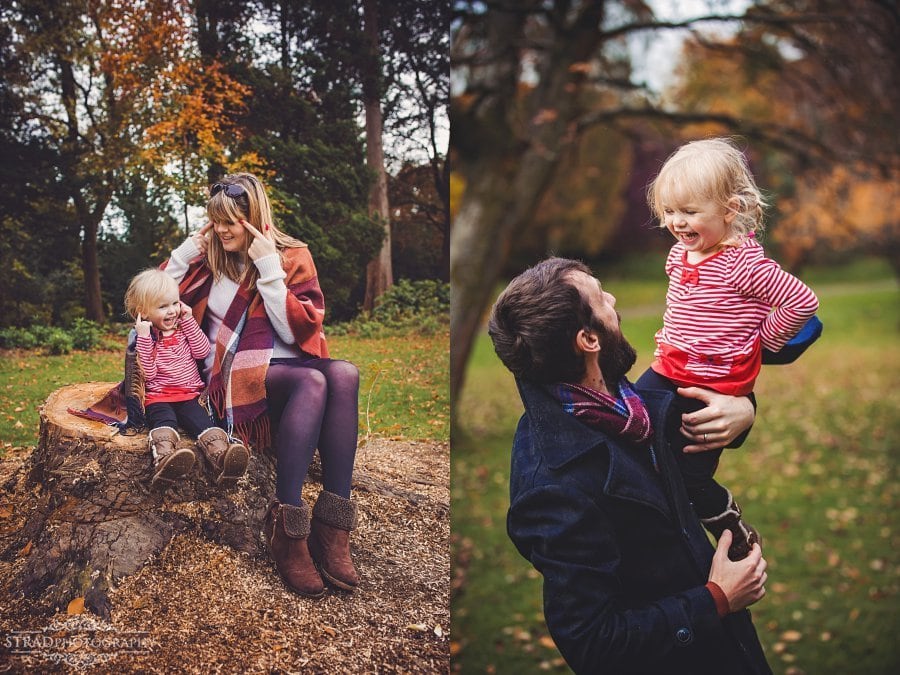 autumn family photography glasgow, rouken glen park, dad, daughter, daughters, family, family photo session, family photographer glasgow, family portrait, family shoot, father, glasgow, leaves, mother, mum, park, scotland
