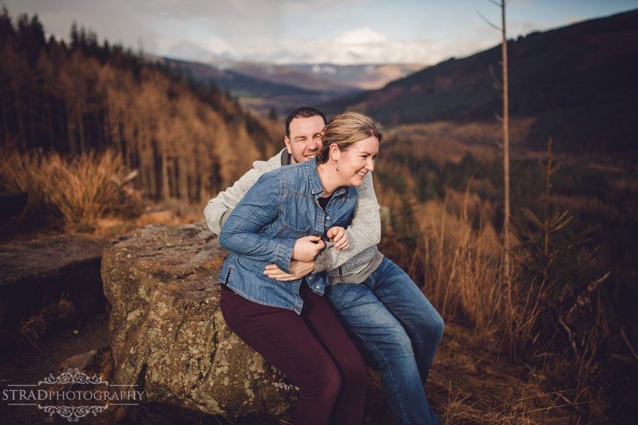 pre wedding engagement photography in scottish highlands, engagement, scotland, mountains, hiking, couple, engaged, save the date, adventure, scottish views