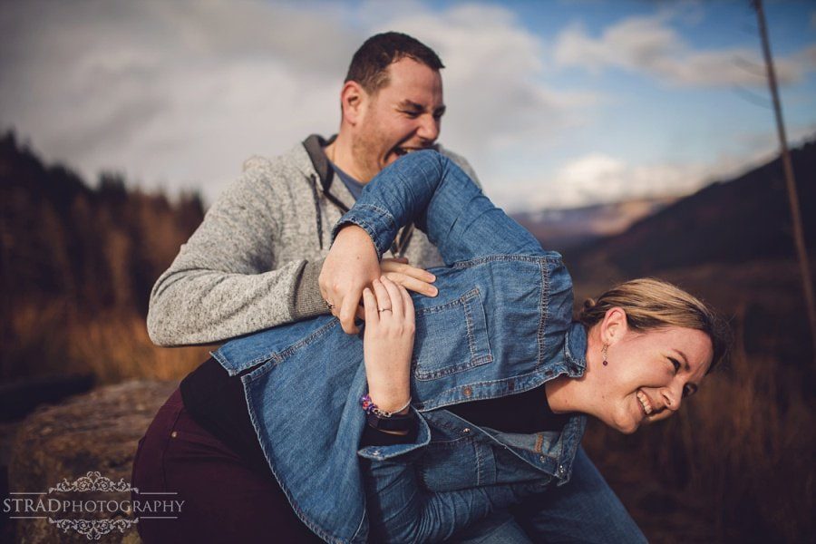 pre wedding engagement photography in scottish highlands, engagement, scotland, mountains, hiking, couple, engaged, save the date, adventure, scottish views