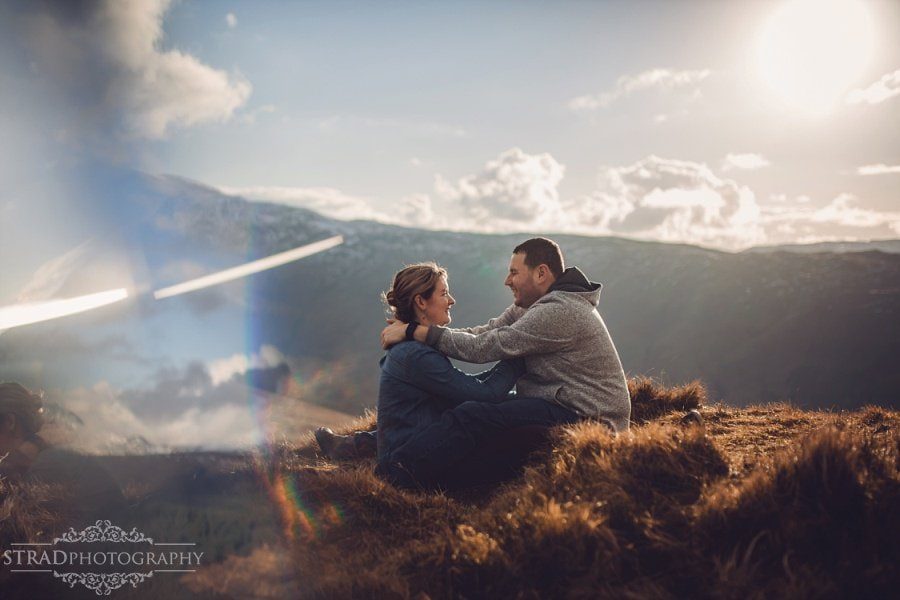 pre wedding engagement photography in scottish highlands, engagement, scotland, mountains, hiking, couple, engaged, save the date, adventure, scottish views