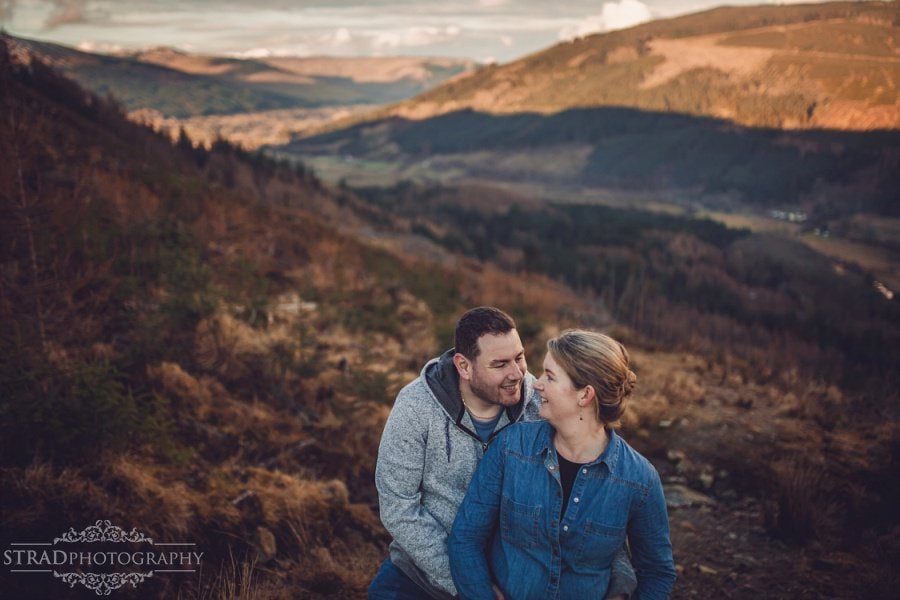 pre wedding engagement photography in scottish highlands, engagement, scotland, mountains, hiking, couple, engaged, save the date, adventure, scottish views