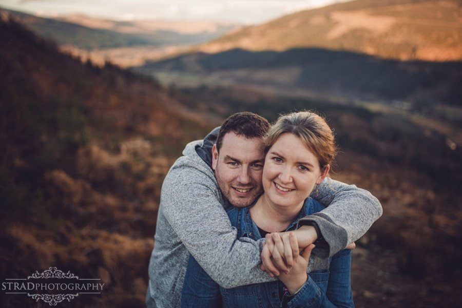 pre wedding engagement photography in scottish highlands, engagement, scotland, mountains, hiking, couple, engaged, save the date, adventure, scottish views