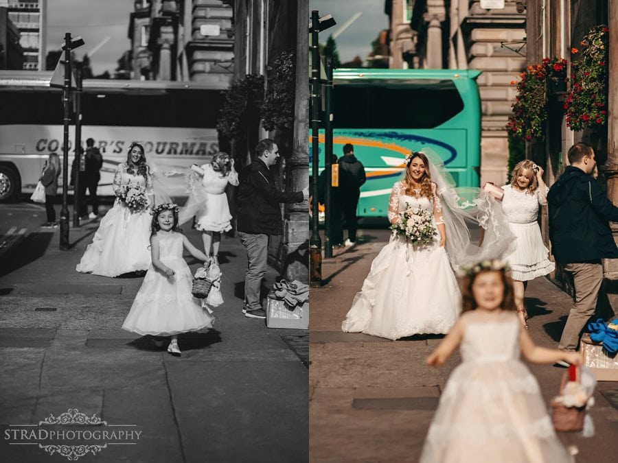 Urban City Centre wedding photography Glasgow, wedding, scotland wedding photographer, scottish wedding, the corinthian