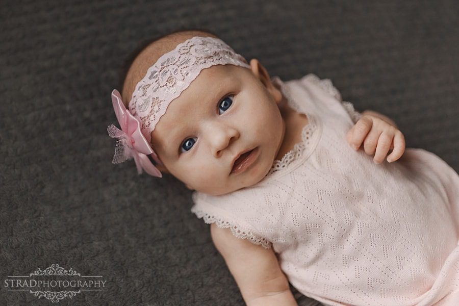 Portrait of a newborn baby girl