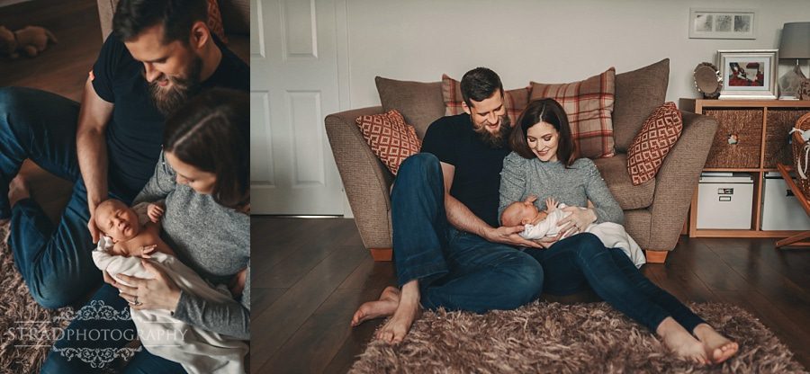 lifestyle newborn photography session in Glasgow
