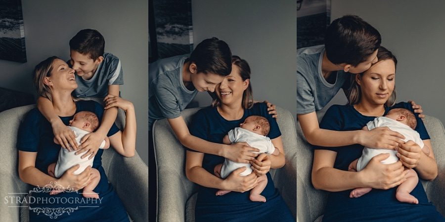 Home lifestyle newborn photoshoot in Glasgow