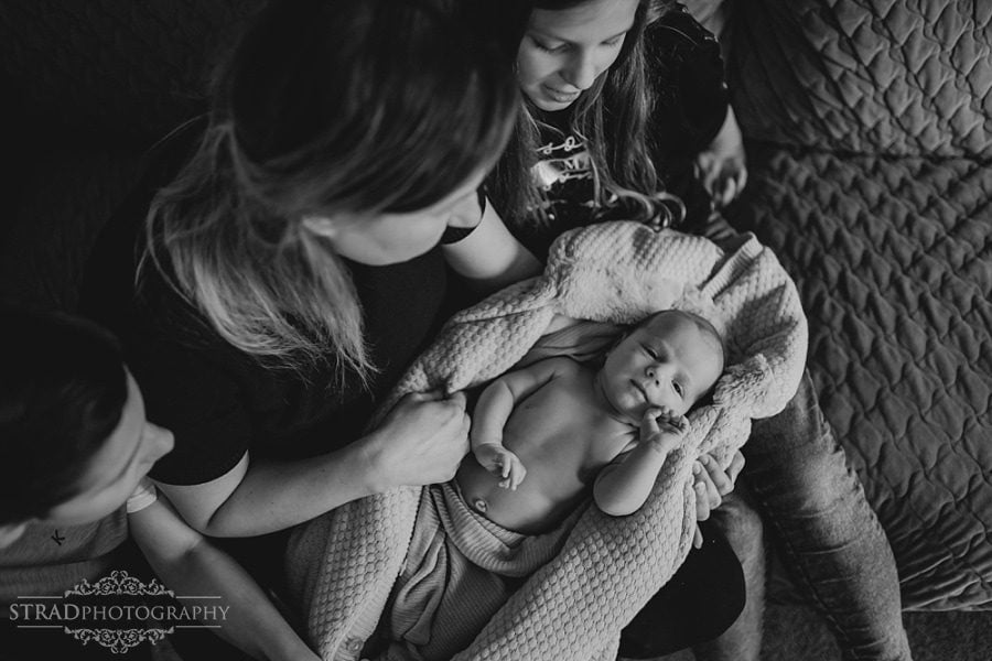 Home lifestyle newborn photoshoot in Glasgow