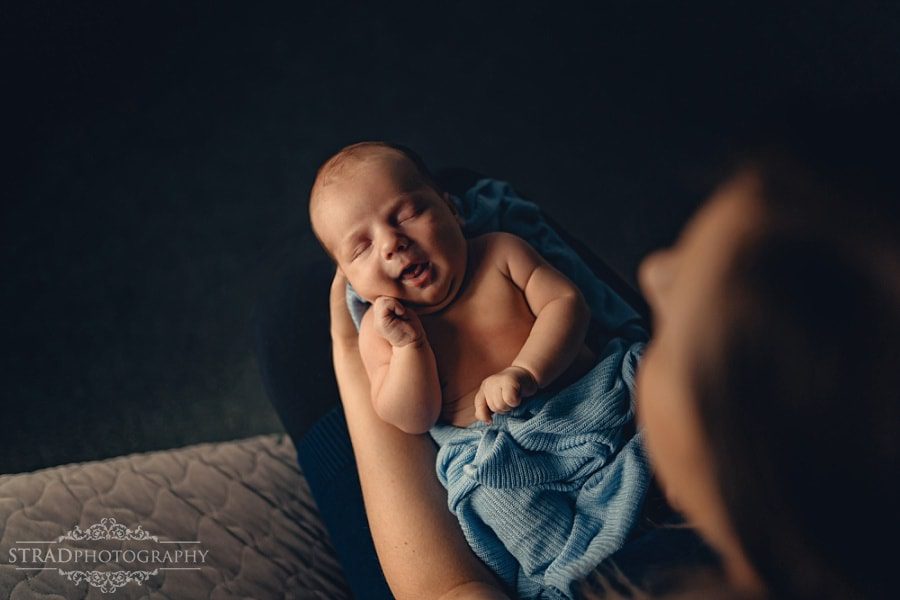 Home lifestyle newborn photoshoot in Glasgow