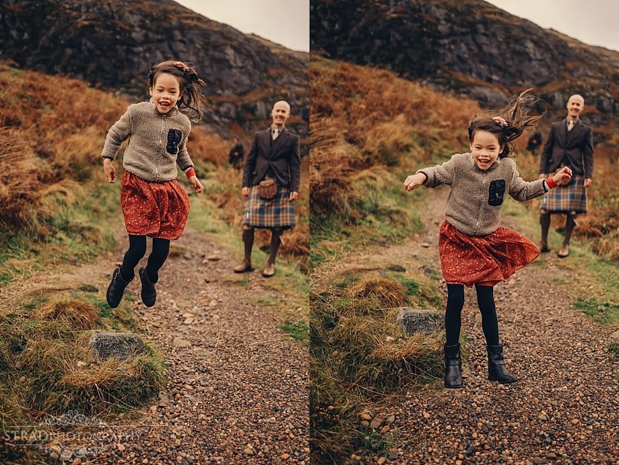 Glencoe family photography in kilts