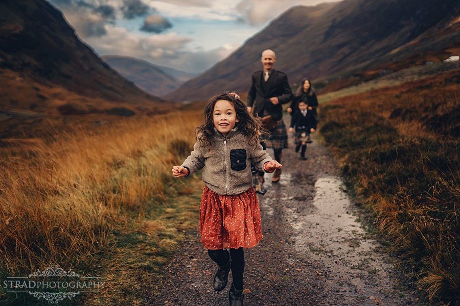 Glencoe family photography in kilts