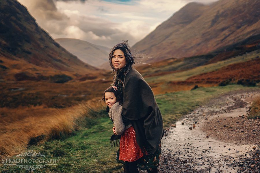 Glencoe family photography in kilts