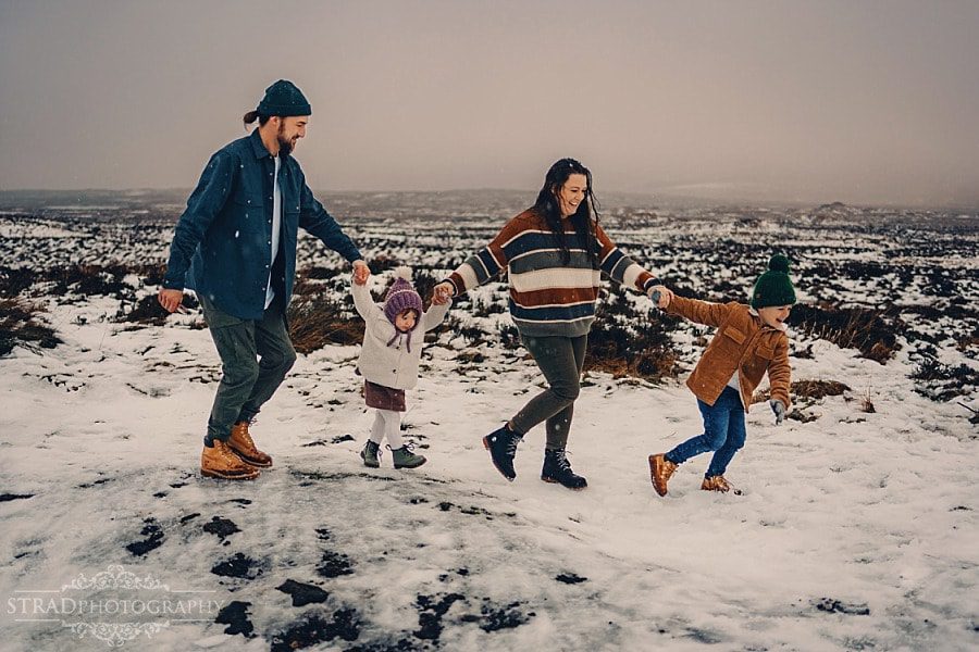 winter family photography glencoe