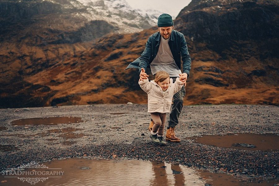 winter family photography glencoe