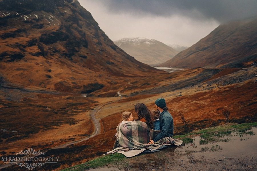 winter family photography glencoe