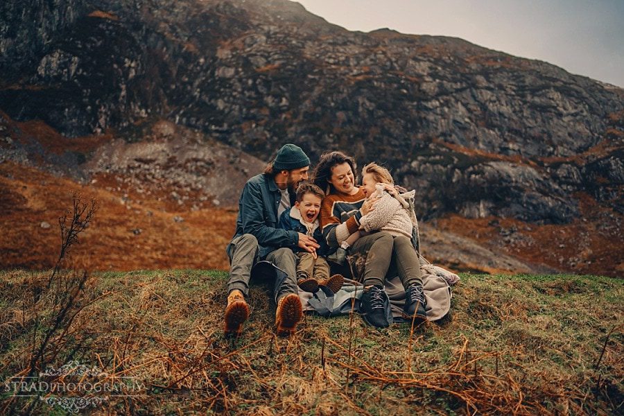 winter family photography glencoe