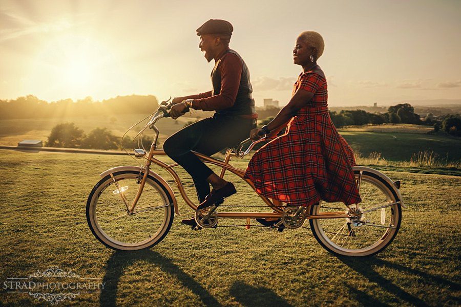 Vintage engagement photography Hamilton Chatelherault Country Park – Aisha & Idris