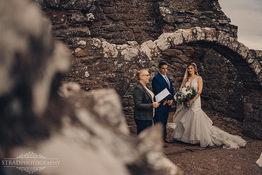 Dunnottar Castle elopement wedding Scotland