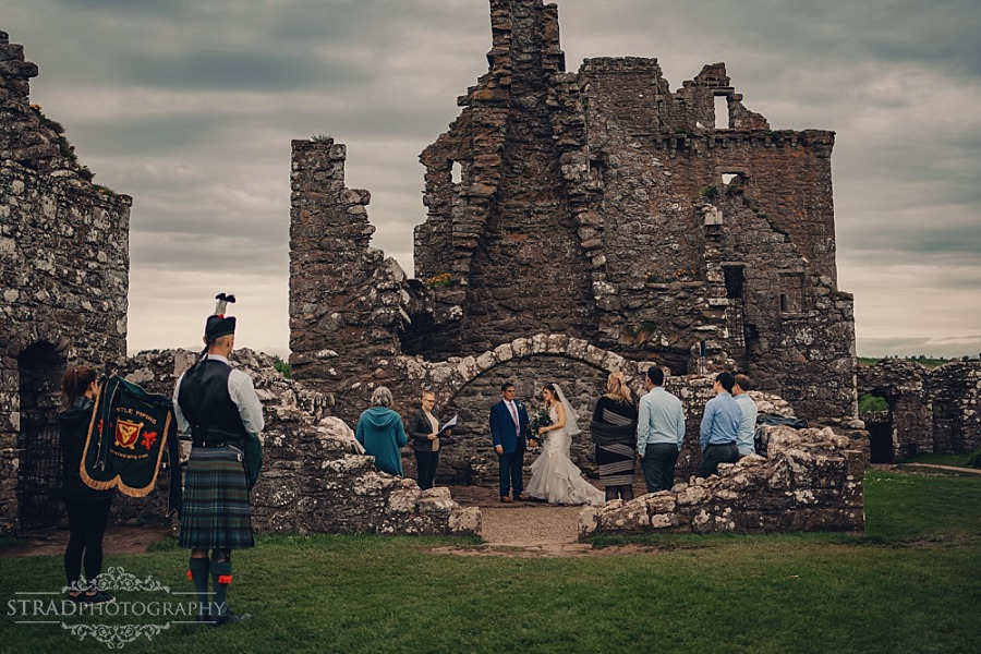 Dunnottar Castle elopement wedding Scotland