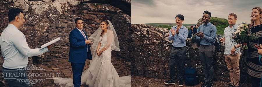 Dunnottar Castle elopement wedding Scotland