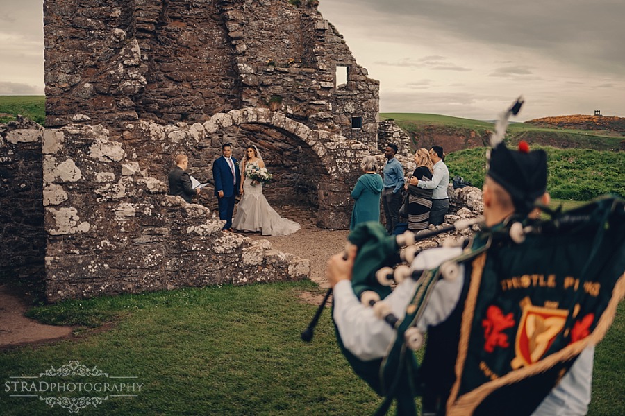 Dunnottar Castle elopement wedding Scotland