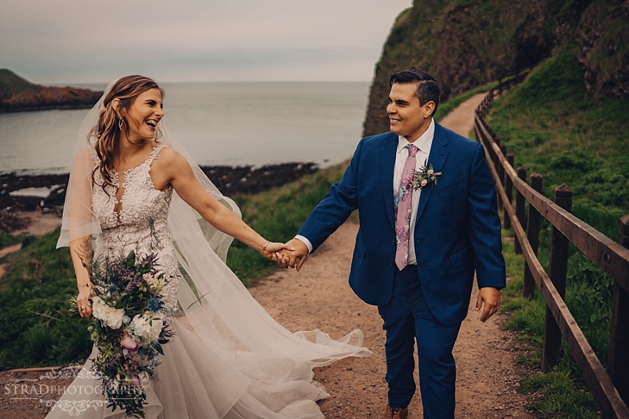 Dunnottar Castle elopement wedding Scotland