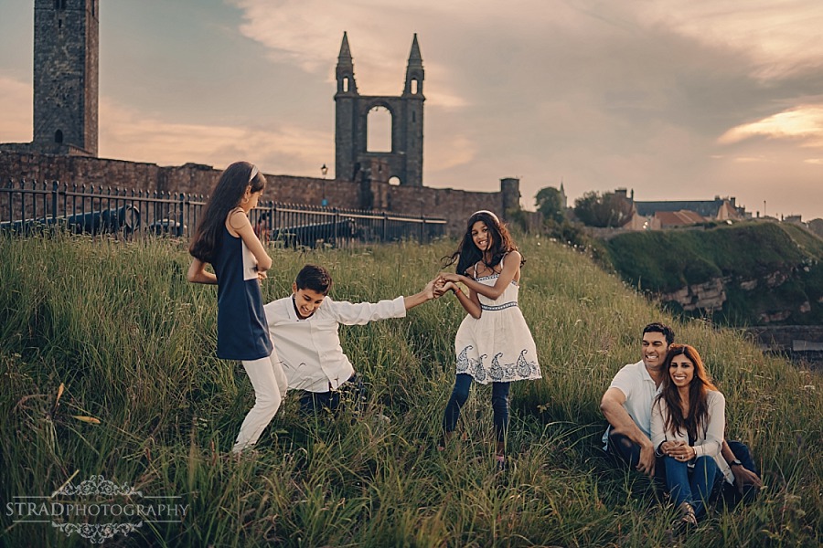 Family vacation photography in St Andrews Scotland