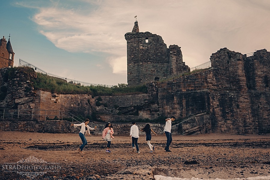 Family vacation photography in St Andrews Scotland