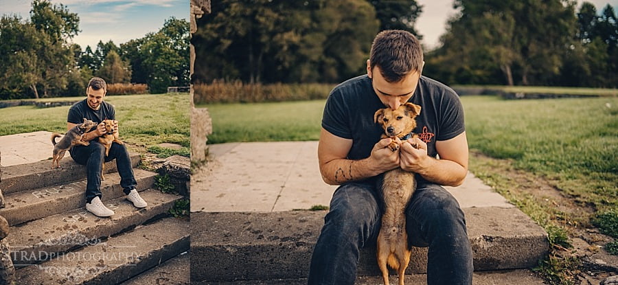 Couple with dogs photography Glasgow