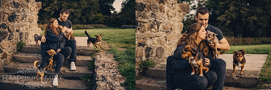 Couple with dogs photography Glasgow