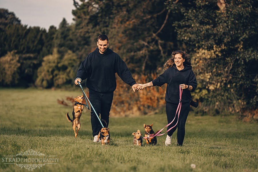 Couple with dogs photography Glasgow