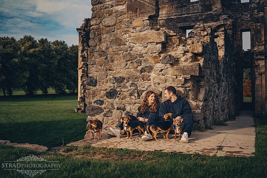 Couple with dogs photography Glasgow
