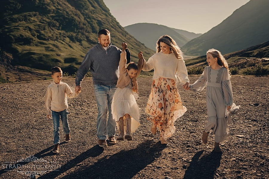 summer holiday family photography Scotland Glencoe