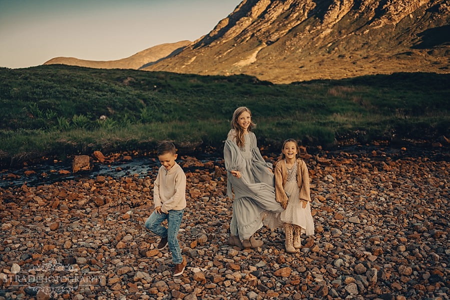 summer holiday family photography Scotland Glencoe