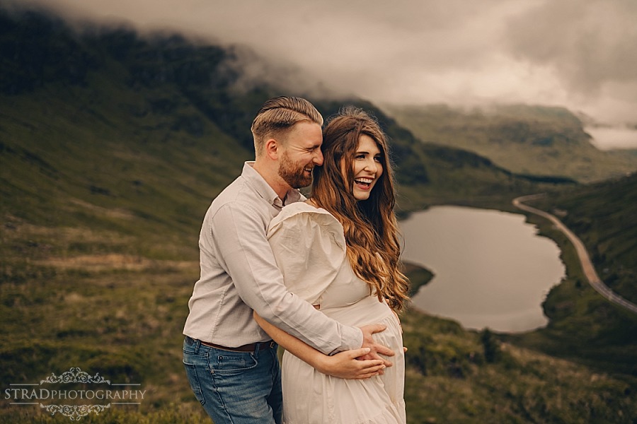 Maternity photoshoot in Scottish mountains