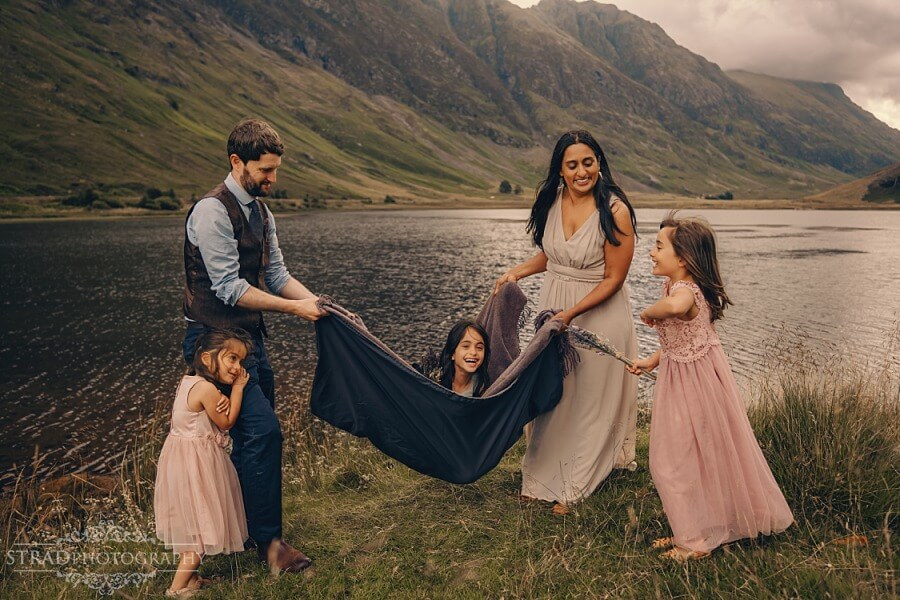 Loch Achtriochtan family photography in Glencoe
