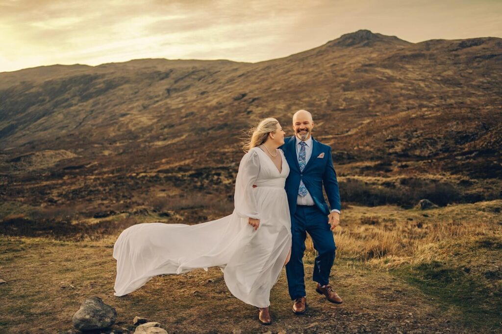 Glencoe viewpoint sunset couples session